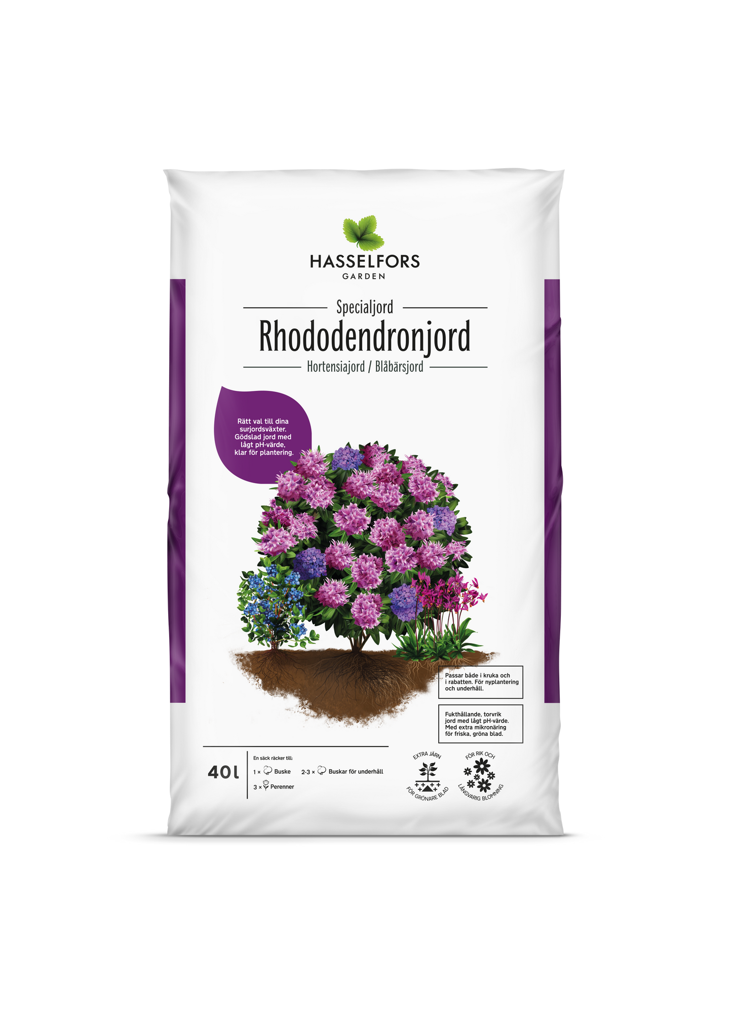 Rhododendronjord 40 liter (Hasselfors Garden)